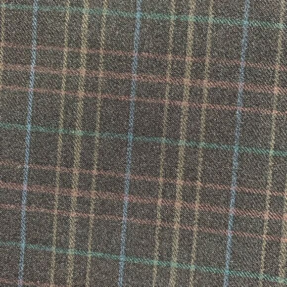 Vintage High Waisted Plaid Pants Grey Brown Straight Flare Leg 26” - Picture 10 of 10